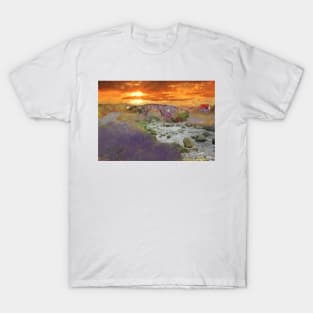 English Countryside Sunset Impressionist T-Shirt